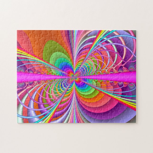 Quebra-cabeça Borboleta lunática - arte do Fractal (Horizontal)