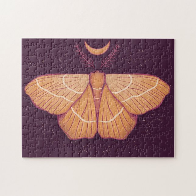 Quebra-cabeça Borboleta Mágica de Witchy Moth (Horizontal)