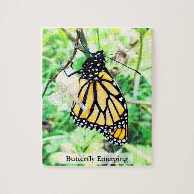 Quebra-cabeça Borboleta Monarca Emergindo 110Pcs (Vertical)