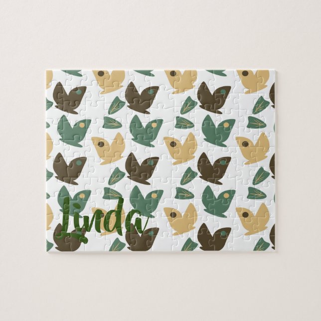 Quebra-cabeça Borboleta-Natureza e Verde-Floral (Horizontal)