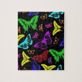 Quebra-cabeça Borboletas Coloridas Arco-Íris Voando