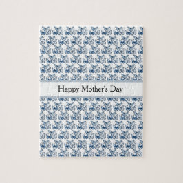 Quebra-cabeça Borboletas no Azul Delft, personalizáveis