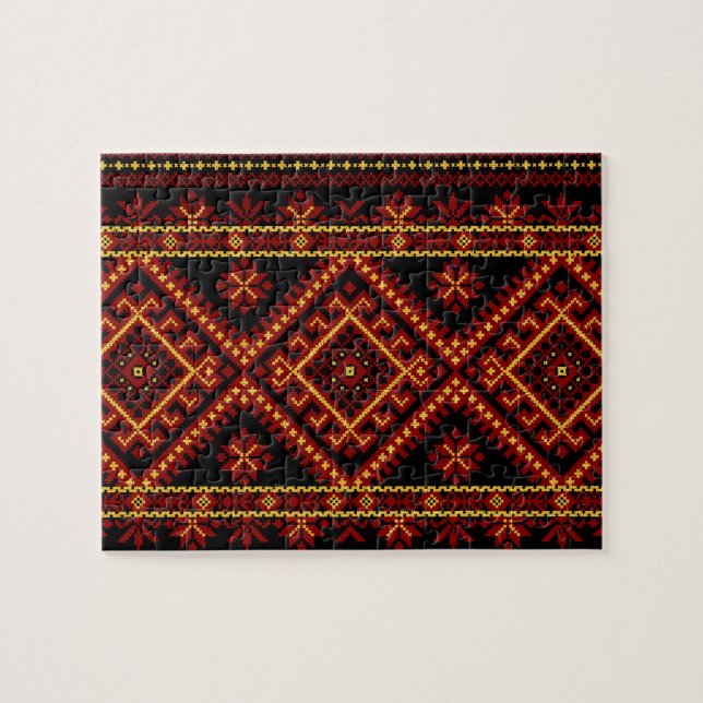 Quebra-cabeça Bordado de ponto cruz ucraniano Verm (Horizontal)