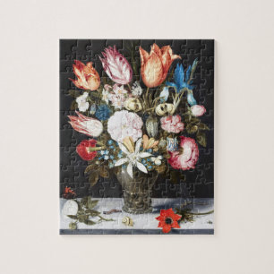 Quebra-cabeça Bosschaert Flor em Vidro Barroco Pintura Floral
