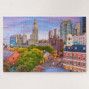 Quebra-cabeça Boston City Building Massachusetts EUA