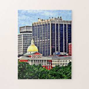 Quebra-cabeça Boston MA - Panorama com Massachusetts State House
