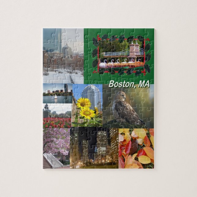 Quebra-cabeça Boston, Massachusetts Photo Collage (Vertical)