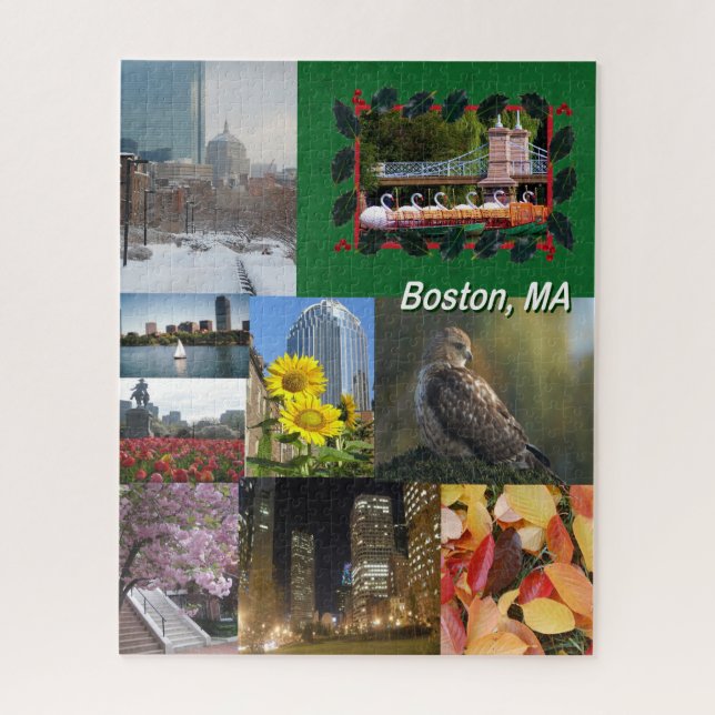 Quebra-cabeça Boston, Massachusetts Photo Collage (Vertical)
