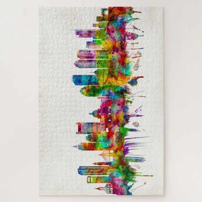 Quebra-cabeça Boston Massachusetts Skyline (Vertical)