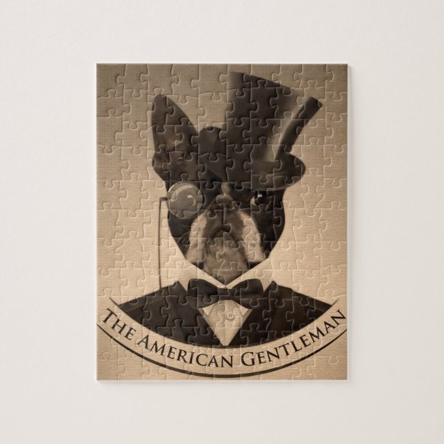 Quebra-cabeça Boston Terrier - cavalheiro americano (Vertical)