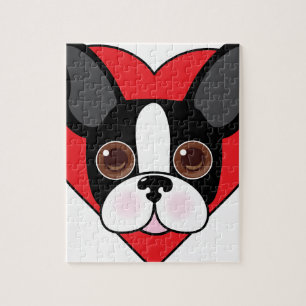 Quebra-cabeça Boston Terrier enfrenta