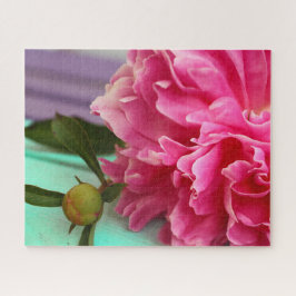Quebra-cabeça Botânica da Flor Rosa Elegante