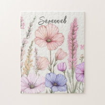 Botânica de Flores Silvestres Personalizada