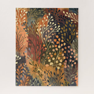 Quebra-cabeça Botânico Boho Floral Terroso
