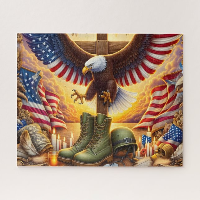 Quebra-cabeça Botas Militares EUA (Horizontal)