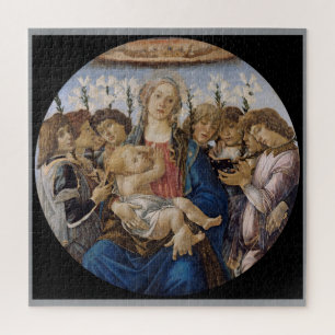Quebra-cabeça Botticelli Virgem, Jesus e anjos Arte Cristã