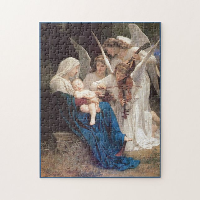 Quebra-cabeça Bougereau Virgem com Angels Christian art Jigsee (Vertical)