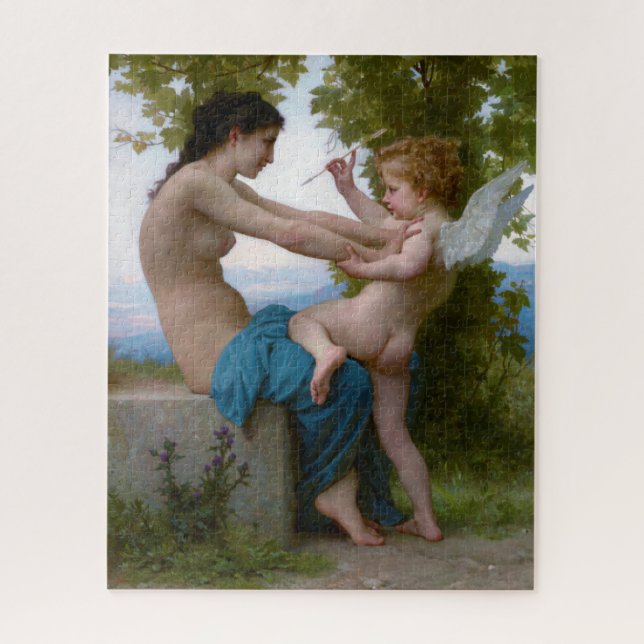 Quebra-cabeça Bouguereau "Garota Se Defendendo Contra Cupido" (Vertical)