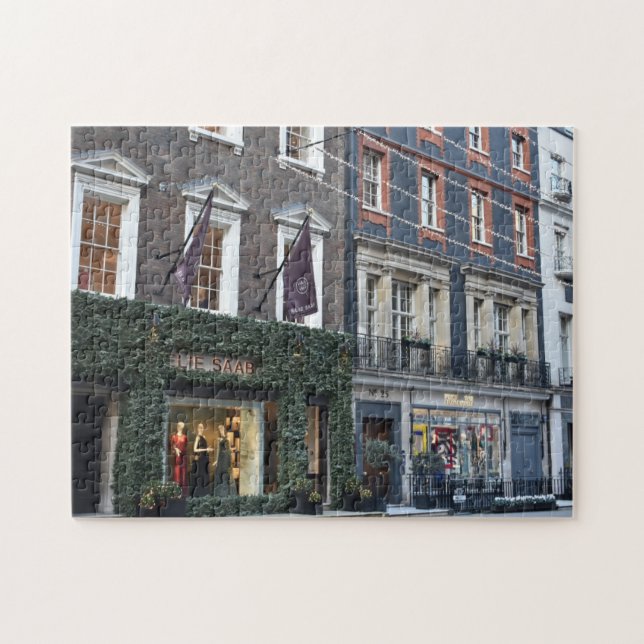 Quebra-cabeça Boutiques ao longo da Rua Bruton, Mayfair, Londres (Horizontal)