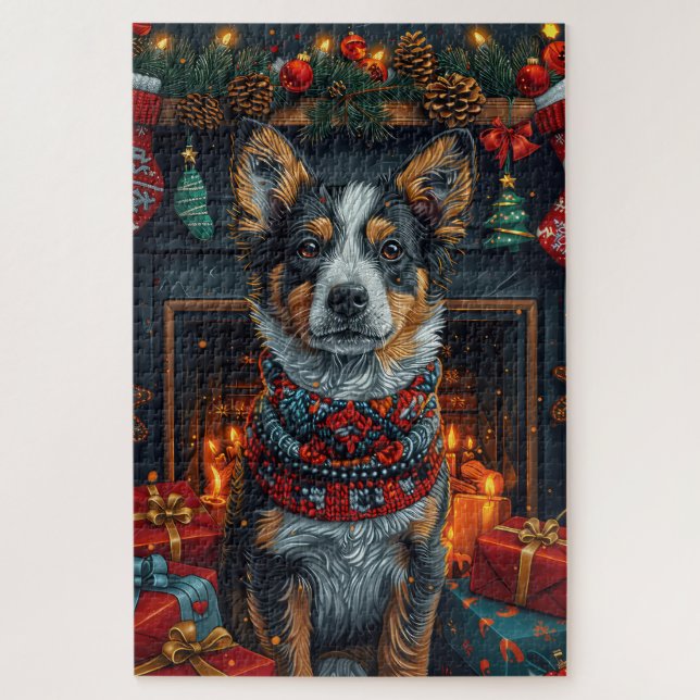 Quebra-cabeça Bovinos australianos com Lareira de presentes de N (Vertical)