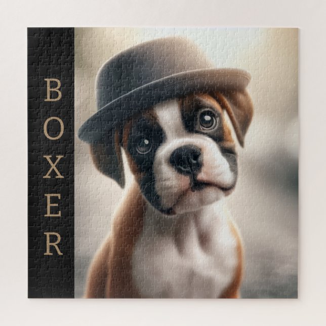 Quebra-cabeça Boxer Dog in Style (Vertical)