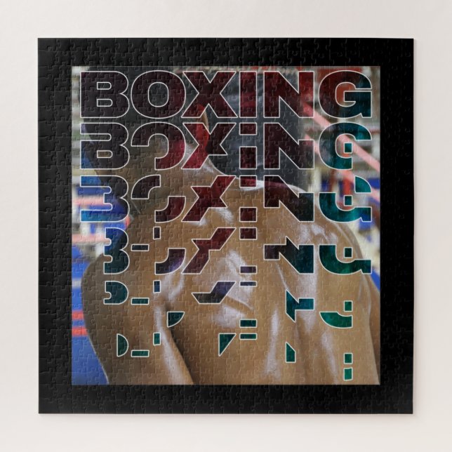 Quebra-cabeça Boxing Broken Word Art for Boxer Fighter (Vertical)