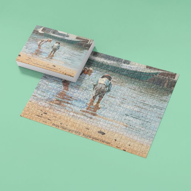 Quebra-cabeça Boys Wading (1873) Por Winslow Homer (Criador carregado)