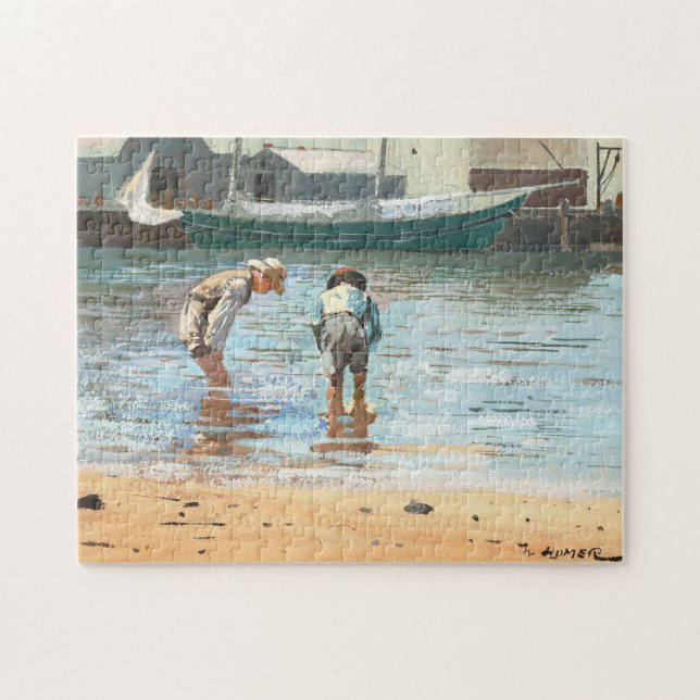 Quebra-cabeça Boys Wading | Winslow Homer (Horizontal)