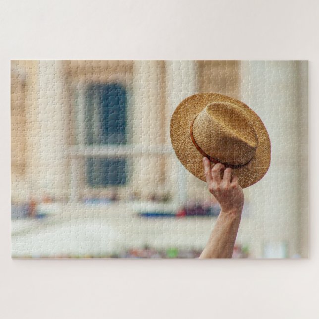 Quebra-cabeça Braço esticado com chapéu em Roma, Itália (Horizontal)