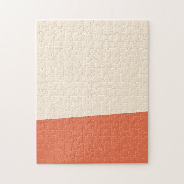 Quebra-cabeça Branco Antigo e Cores Sólidas Siena Queimada (Vertical)