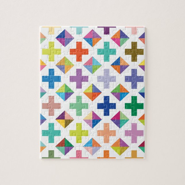 Quebra-cabeça branco do diamante (Vertical)