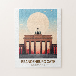 Quebra-cabeça Brandenburg Gate Alemanha Viagem Art Vintage