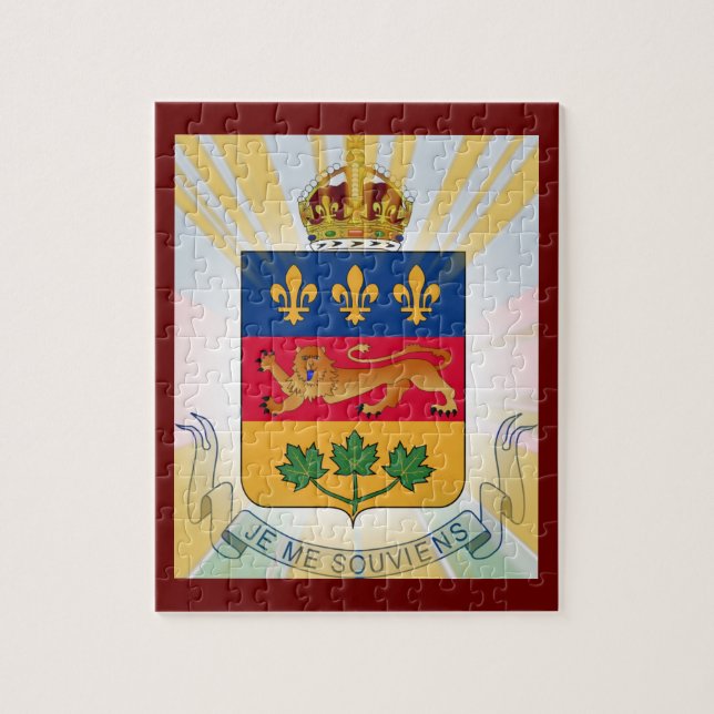 Quebra-cabeça Brasão de Armas de Quebec (Vertical)