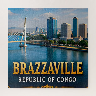 Quebra-cabeça Brazzaville Rio Congo e Vibrante Vida Urbana