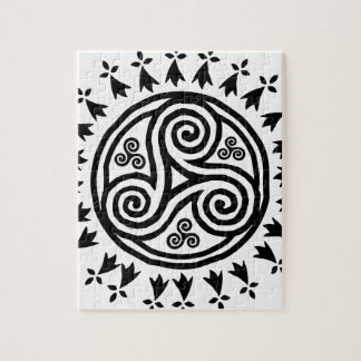 Quebra-cabeça Breton triskel e herminas