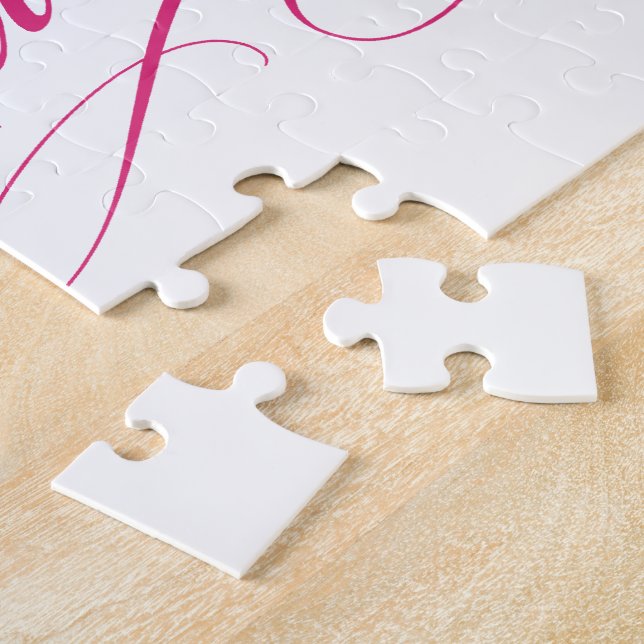 Quebra-cabeça BRIDE rosa para ser um presente personalizado eleg (Lateral)