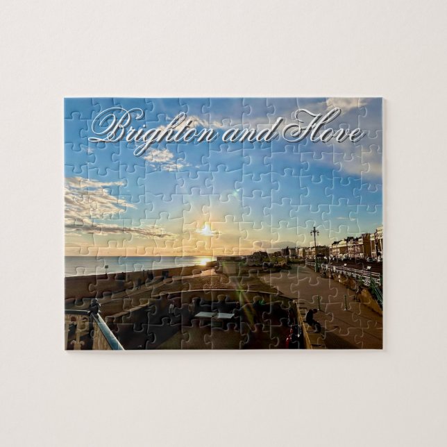 Quebra-cabeça Brighton e Hove Seafront Sunset Foto (Horizontal)