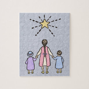 Quebra-cabeça Brilha Brilha Estrelinha Rima Infantil Vintage