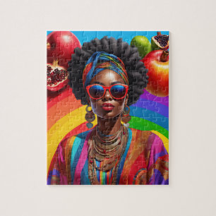 Quebra-cabeça Brilha com Deus, mulher negra africana americana