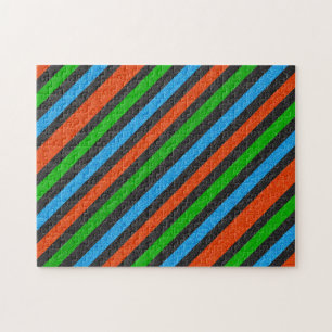 Quebra-cabeça Brilho alaranjado, azul, verde, preto STaylor