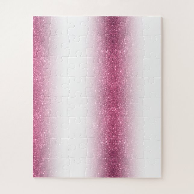 Quebra-cabeça Brilho Glitter Rosa Chique Glamour – Linha de Enve (Vertical)