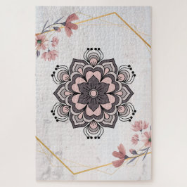 Quebra-cabeça Brilho Suave de Rangoli – Padrão Botânico Pacífico