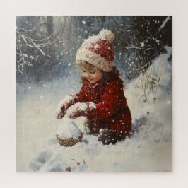 Quebra-cabeça Brincando na neve