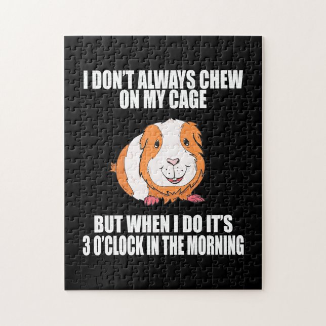 Quebra-cabeça Brinco Com O Porco Da Guine De Manhã (Vertical)