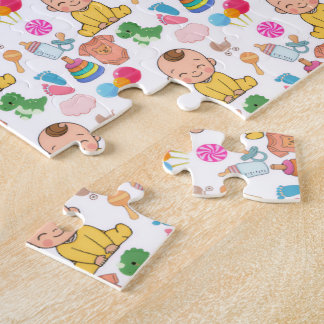 Quebra-cabeça Brinquedos de Berçário de Bebê Fofo Padrão Chá de