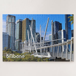 Quebra-cabeça Brisbane: ponte Kurilpa e edifícios