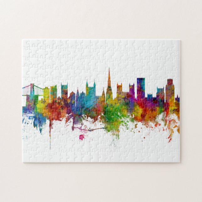 Quebra-cabeça Bristol England Skyline (Horizontal)
