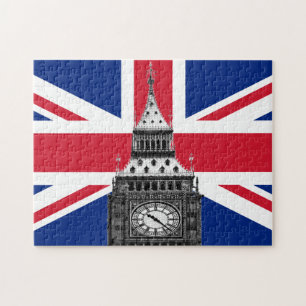Quebra-cabeça British Flag & Big Ben - Londres, Reino Unido/adep