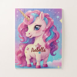 Quebra-cabeça Brito Rosa Brilhante - Unicórnio Personalizado