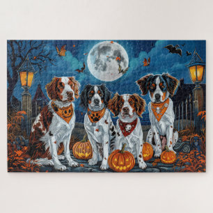 Quebra-cabeça Brittany Spaniel Halloween Spooky